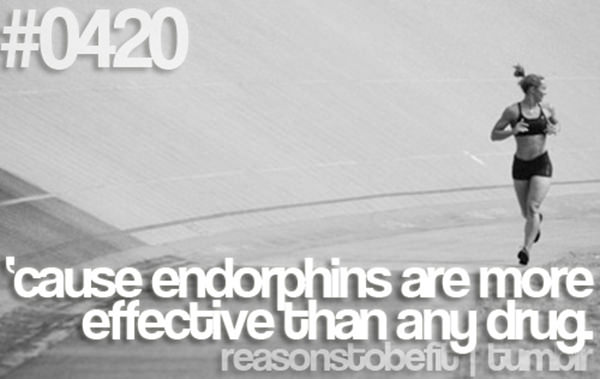 30 Reasons To Be A Fitness Freak #2: Because endorphins are more effective than any drug.