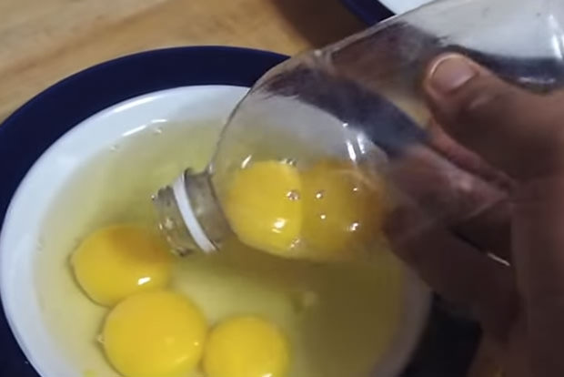 Separate yolks from whites
