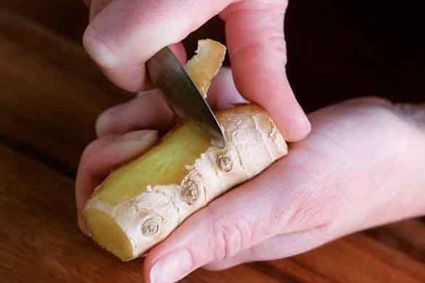Peel that papery skin from ginger