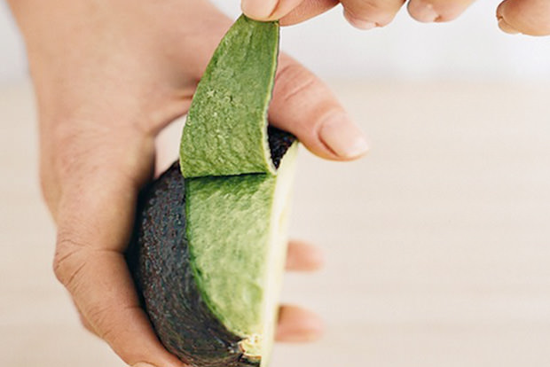 Pit and peel an avocado with just one utensil