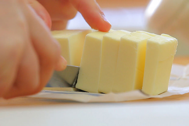Soften butter faster (without a grater or rolling pin)