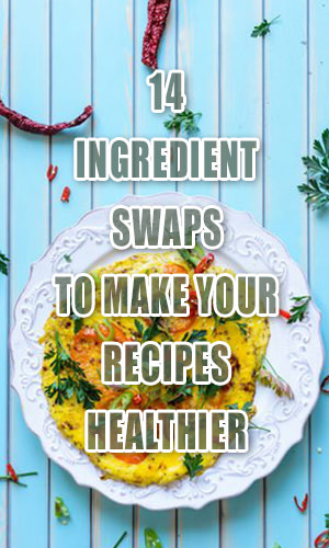 One of the best things about home cooking is that you can make just about any dish healthier with some simple substitutions. Check out 14 super swaps to boost nutrition in your recipes while slashing calories, sugar and saturated fat.
