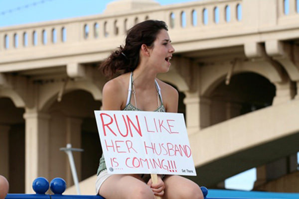 Funniest Running Signs #i: Run like her husband is coming.