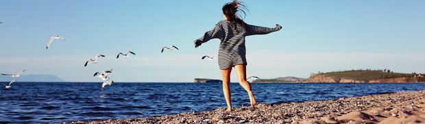 Running on beach