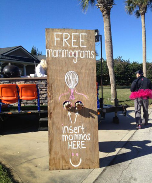 Best Running Pitstops At A Road Race #4: Free Mammograms. Insert Mammos Here.