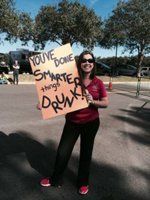 Best Running Signs Pertaining To Booze #16: You've done smarter things drunk.