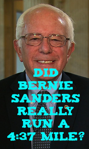 In a video interview with the chairman of the South Carolina Democratic Party, Bernie Sanders made a claim that he ran the mile in 4:37. New evidence has emerged to show this might not be entirely accurate.