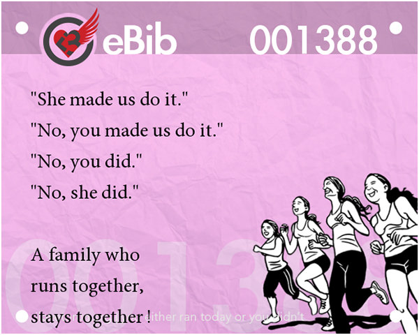 Jokes For Runners #5: A family who runs together, stays together.