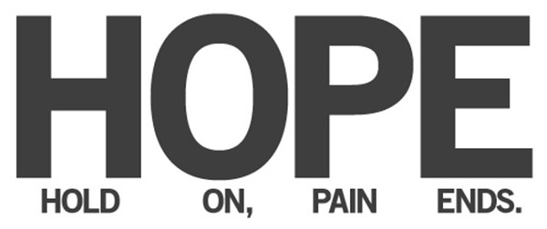 Motivational Running Quotes To Help You Push Through #6: HOPE. Hold on, pain ends.