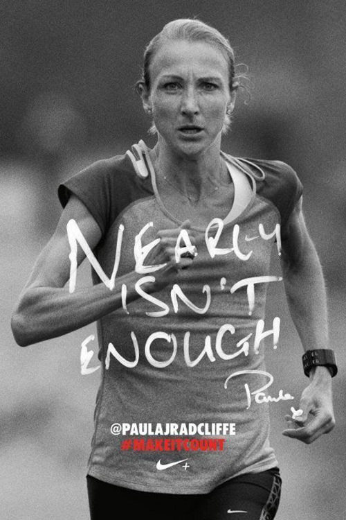 Motivational Running Quotes To Help You Push Through #17: Nearly isn't enough.