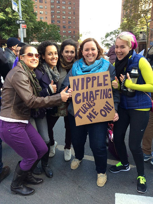 Sexy Running Signs At A Road Race #18: Nipple chaffing turns me on.