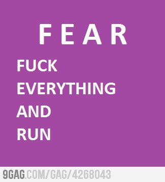 Runner Things #1012: F.E.A.R. Fuck Everything And Run. 