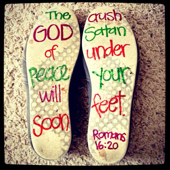 Runner Things #1014: The God of peace will soon crush satan under your feet. 