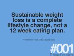 Runner Things #1016: Sustainable weight loss is a complete lifestyle change, not a 12 week eating plan.  - fb,nutrition