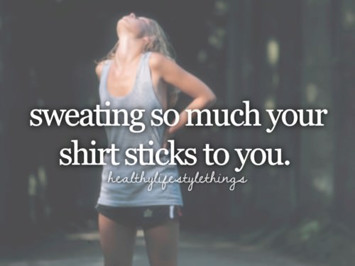 Runner Things #1020: Sweating so much your shirt sticks to you. 