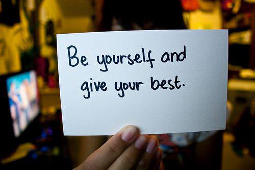 Runner Things #973: Be yourself and give your best. 