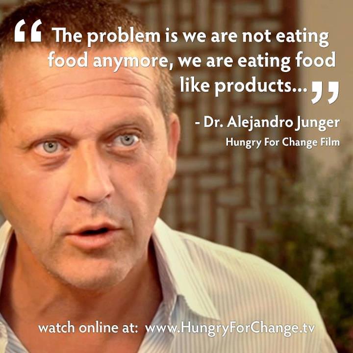 Runner Things #1071: The problem is we are not eating food anymore, we are eating food like products. - Dr. Alejandro Junger - fb,nutrition