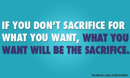 Runner Things #1229: If you don't sacrifice for what you want, what you want will be the sacrifice. - fb,fitness