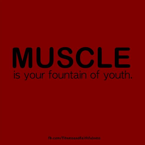 Runner Things #1279: Muscle is your fountain of youth. - fb,fitness