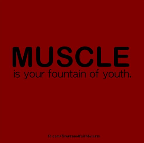 Runner Things #1279: Muscle is your fountain of youth. - fb,fitness