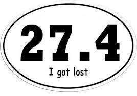 Runner Things #1295: 27.4 I got lost - fb,running-humor