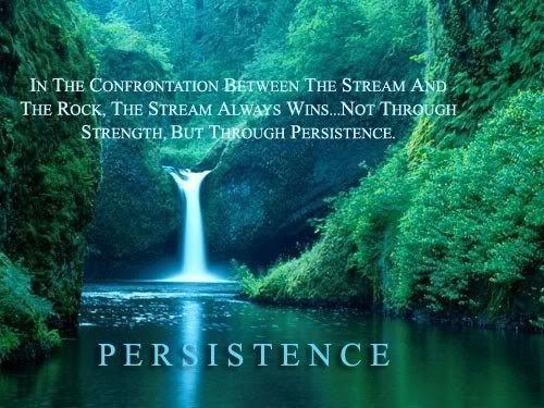 Runner Things #1320: In the confrontation between the stream and the rock, the stream always wins. Not through strength, but through persistence.