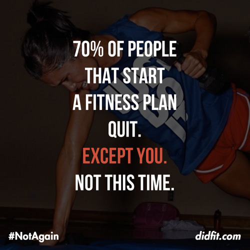 Runner Things #1328: 70% of people that start a fitness plan quit. Except you. Not this time. - fb,fitness