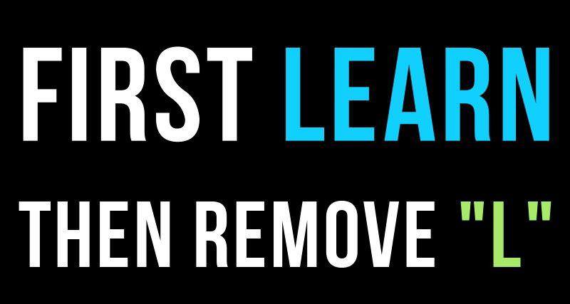 Runner Things #1413: First learn, then remove "L" - fb,fitness