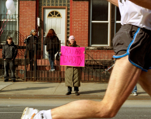 Runner Things #1633: You are tenacity. - fb,running.signage