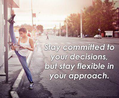 Runner Things #1711: Stay committed to your decisions, but stay flexible in your approach. - fb,running