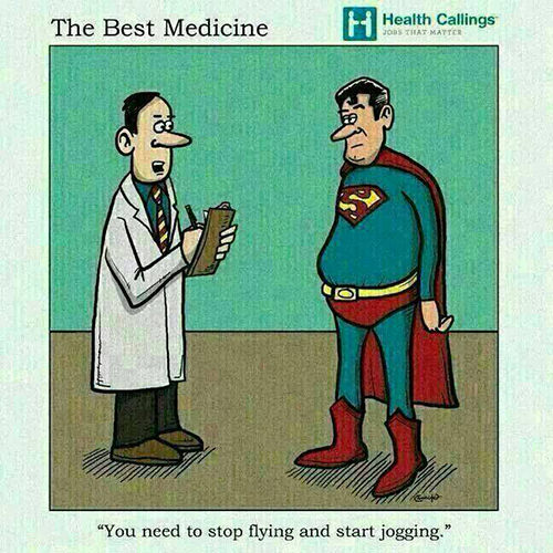 Fitness Humor #30: You need to stop flying and start jogging.