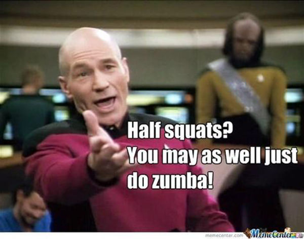 Fitness Humor #127: Half squats? You may as well just do zumba! - fb,fitness-humor,star-trek