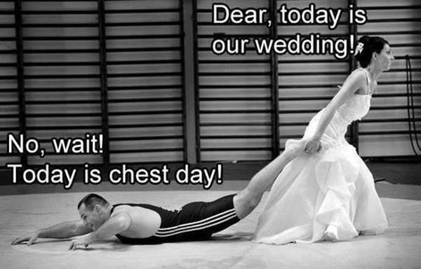 Fitness Humor #158: No, wait, today is chest day. - fb,fitness-humor