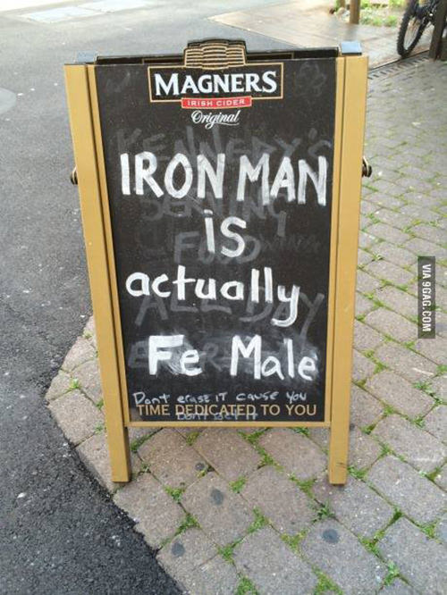 Fitness Matters #7: Iron Man is actually Fe Male. - fb,fitness