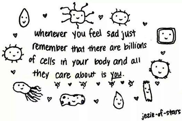 Fitness Matters #15: Whenever you feel sad, just remember that there are billions of cells in your body and all they care about is you.