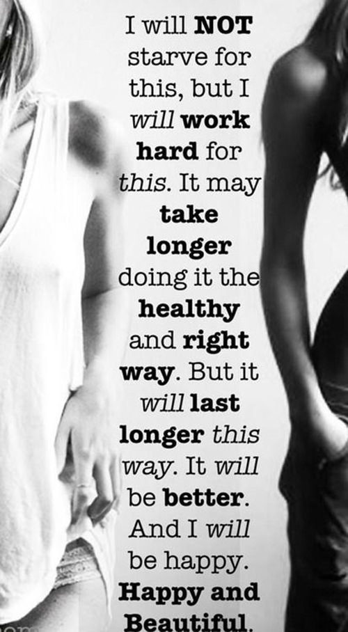 Fitness Matters #44: I will not starve for this, but I will work hard for this. It may take longer doing it the healthy and right way. But it will last longer this way. It will be better. And I will be happy. Happy and beautiful.