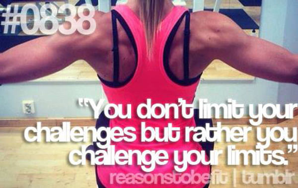 Fitness Matters #103: You don't limit challenges, but rather, you challenge your limits. - fb,fitness