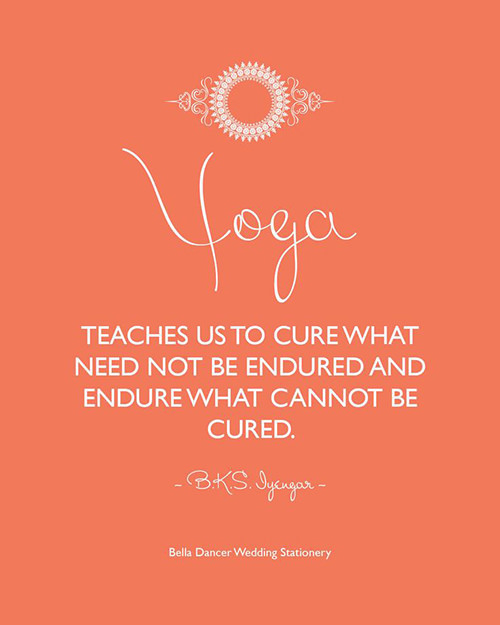 Fitness Matters #114: <p>Yoga teaches us to cure what need not be endured and endure what cannot be cured.</p>