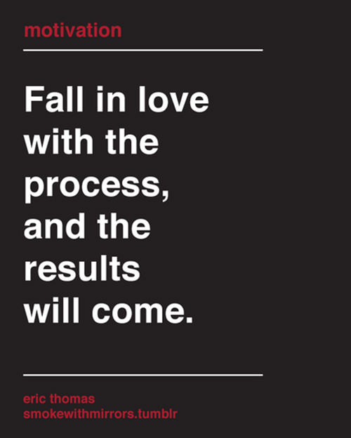 Fitness Matters #131: Fall in love with the process, and the results will come.