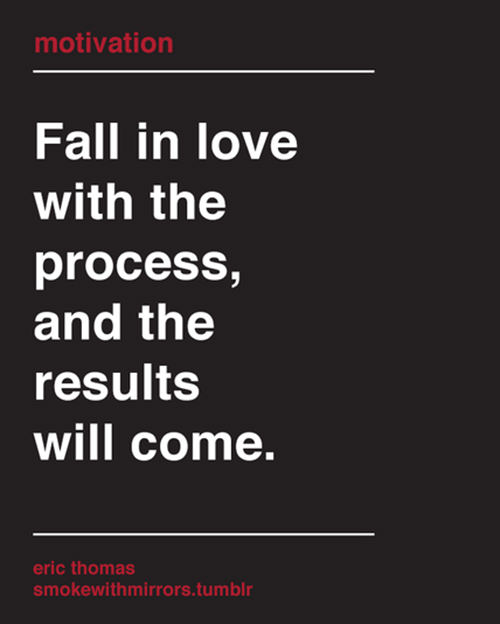 Fitness Matters #131: Fall in love with the process, and the results will come. - Eric Thomas - fb,fitness