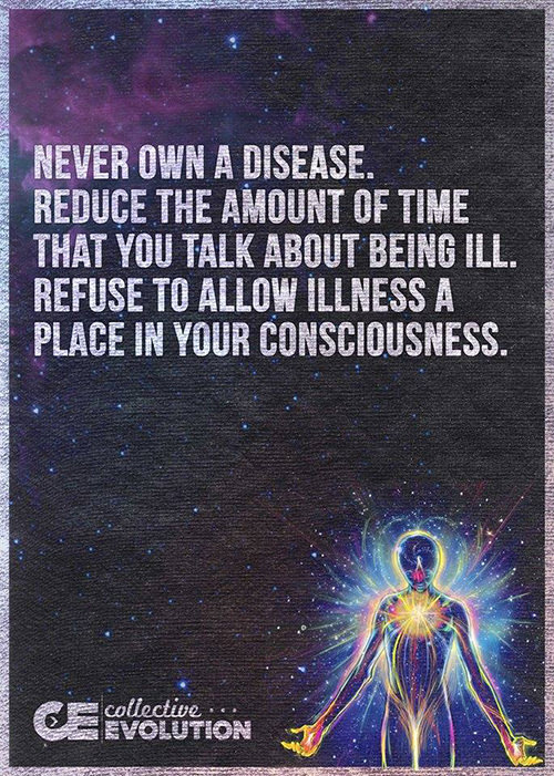 Fitness Matters #163: Never own a disease. Reduce the amount of time that you talk about being ill. Refuse to allow illness a place in your consciousness.
