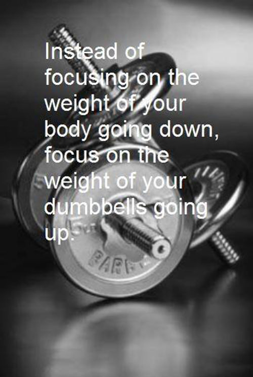 Fitness Matters #166: Instead of focusing on the weight of your body going down, focus on the weight of your dumbbells going up.