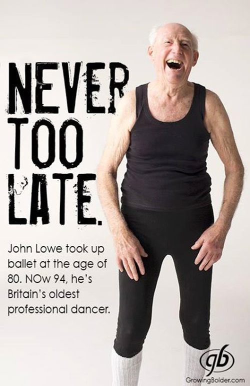 Fitness Matters #170: Never too late. John Lowe took up ballet at the age of 80. Now 94, he's Britain's oldest professional dancer.