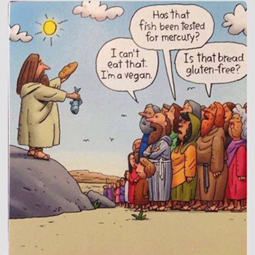 Food Humor #1: Vegan and Gluten Humor - fb,food-humor,jesus,vegan,gluten