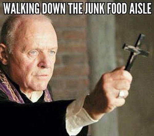 Food Humor #46: Walking down the junk food aisle. - fb,food-humor