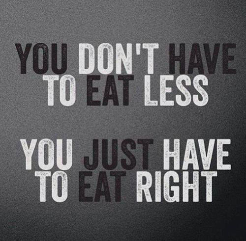 Nutrition Matters #4: You don't have to eat less. You just have to eat right. - fb,nutrition