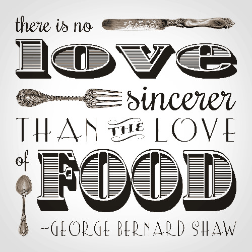 Nutrition Matters #10: There is no love sincerer than the love for food. - George Bernard Shaw