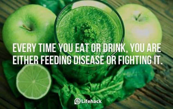 Nutrition Matters #23: Every time you eat or drink, you are either feeing disease or fighting it. - fb,nutrition