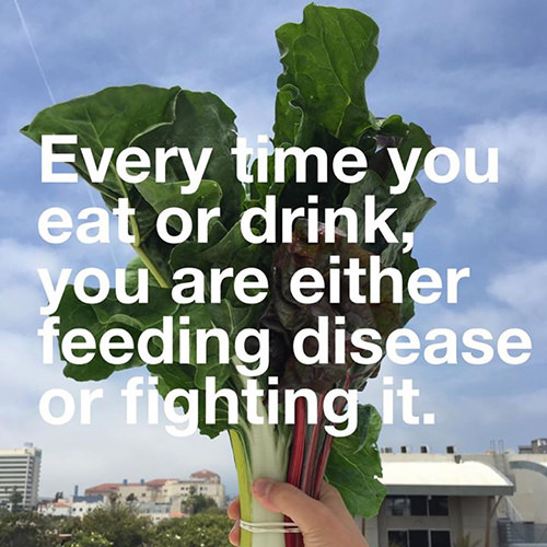 Nutrition Matters #36: Every time you eat or drink, you are either feeding disease or fighting it.