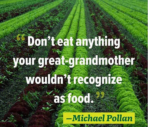 Nutrition Matters #37: Don't eat anything your great grandmother wouldn't recognize as food. - Michael Pollan - fb,nutrition